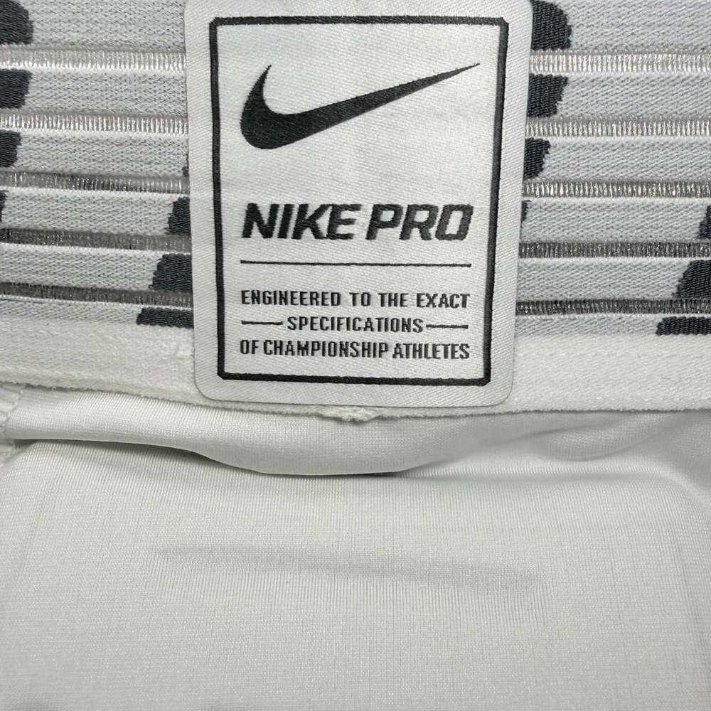 Nike Pro Padded Compression Shorts 3XL White Football Base Layer Adult Mens - Picture 3 of 6